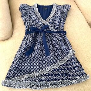 Express Blue Lace Trim Dress 👗